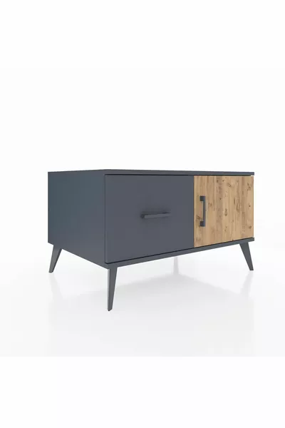 خزانة كرونوس بدرج واحد ورف واحد وباب واحد أنترسايت-صنوبر/أنترسايت