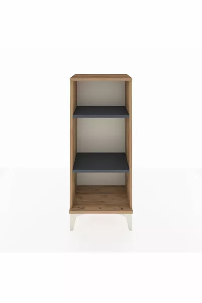 Arges Nightstand 2-Shelf Pine-Anthracite