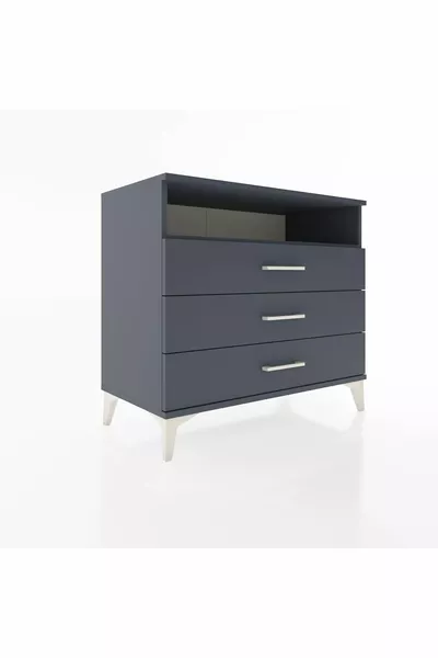 خزانة هايبرين بدرجين ورف واحد أنثراسيت-أنثراسيت