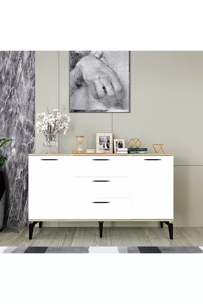 Многофункционален шкаф Almata, модерен конзолен шкаф, кухненски шкаф, скрин