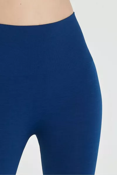 Palmi Melange Patterned High-Waist Leggings Navy