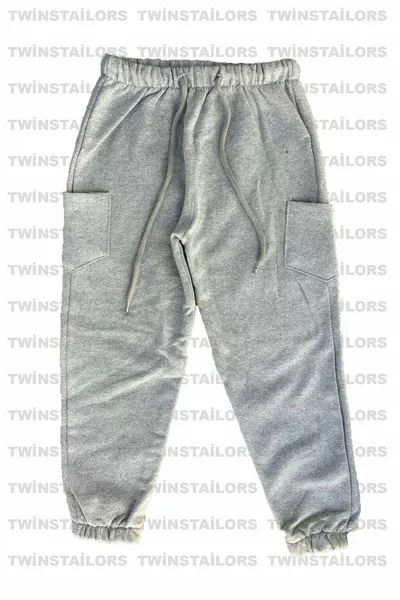 3-Pack Unisex Children's Fleece-Lined Jogger Pants with Elastic Ankles in Black-Grey-Navy
