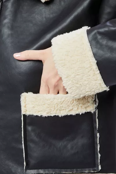 Women's Leather Coat with Fur Lining