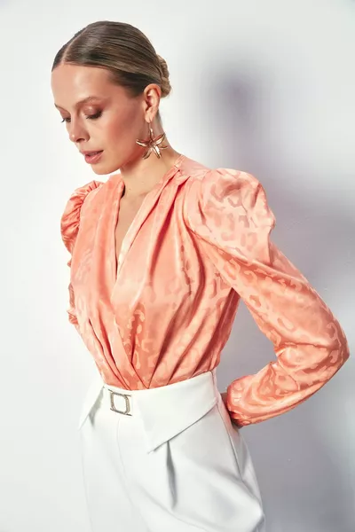 Overslagpatroon Bodysuit Blouse - Zalm