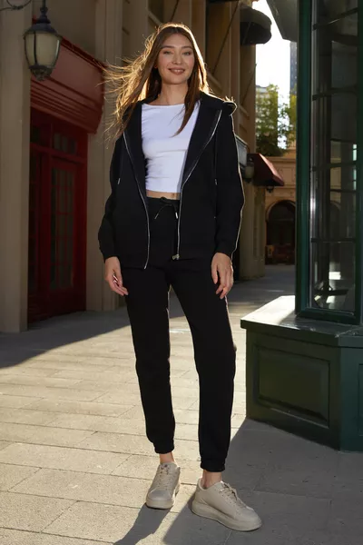 Basisrondrits met capuchon oversized sweatshirt