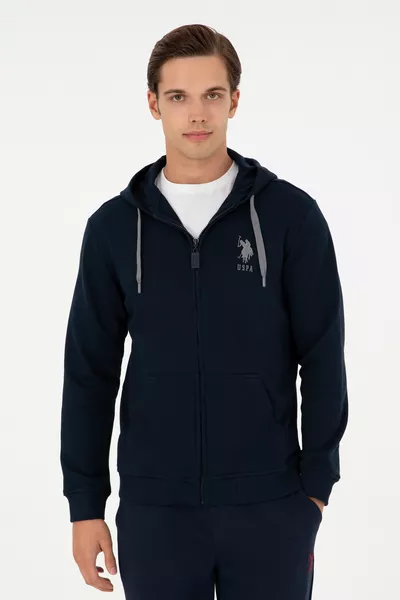 Cardigan en tricot bleu marine pour homme