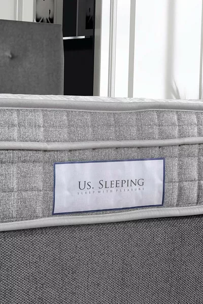 سرير نابضي فائق الرمادية