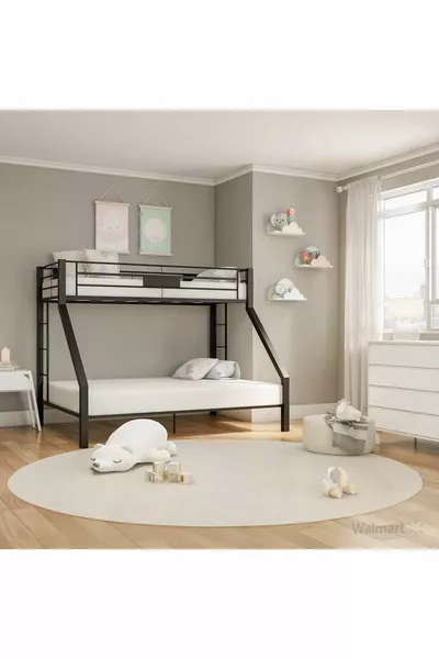 سرير بطابقين معدني عصري بتصميم