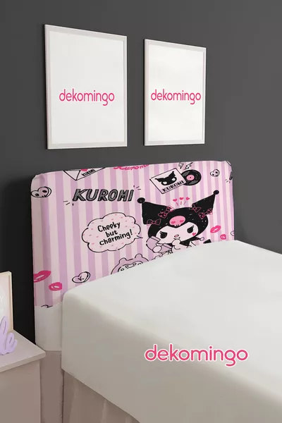 BÜYÜK ÇİZGİLİ KUROMİ DESENLİ BAZA BAŞLIK KILIFI ( TEK KİŞİLİK )