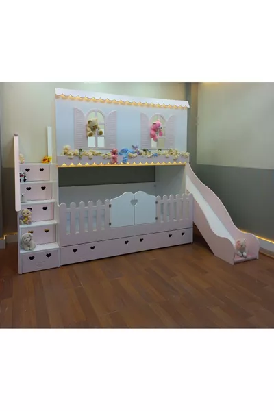 LETTO A CASTELLO PER BAMBINI CON SCIVOLO ALAÇATI