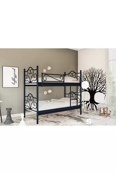 BUKHARA BUNK BED, BLACK, GM