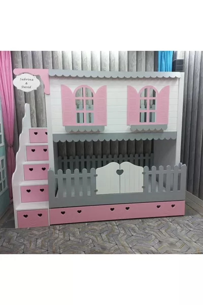 سرير بطابقين صغير للأطفال ألاجاتي