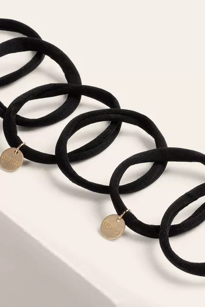 6 أربطة شعر مزينة بأقراص