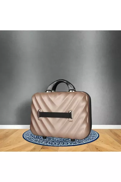 حقيبة مكياج وحقيبة يد لوتس للشد البطني باللون الذهبي