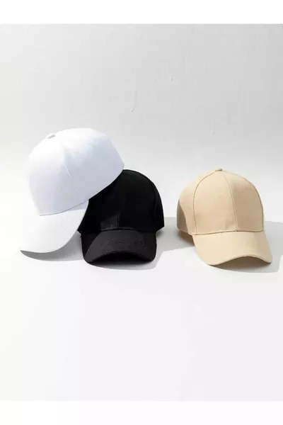 Cappello sportivo unisex 3 pezzi regolabile con velcro sul retro