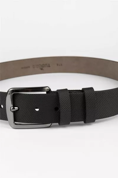 حزام رياضي رجالي أسود 4 سم