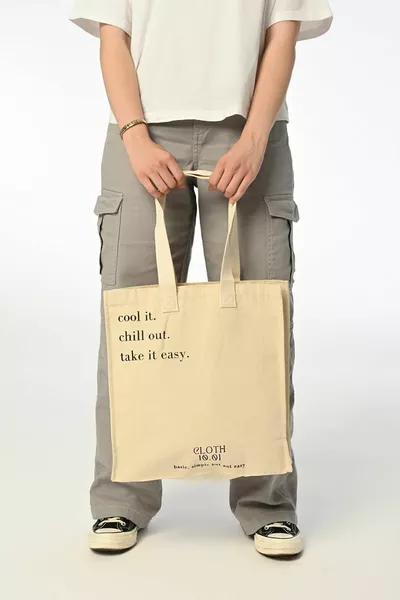 Basis Canvas Tas (GEDRUKTE STROOK CANVAS TAS)