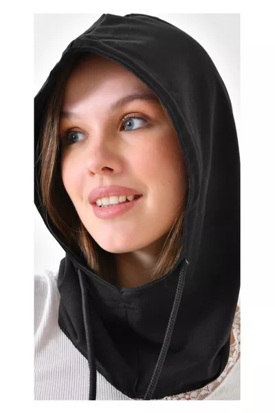 قبعة بغطاء للرأس وشال وبيرو وغطاء رأس حراري ودافئ وغطاء رياضي ورأس ساخن وواقي للرقبة بحبل