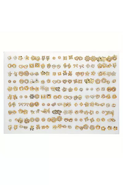 Orecchini Minimal da Donna,  Coppie Miste Casuali in Plastica con Retro