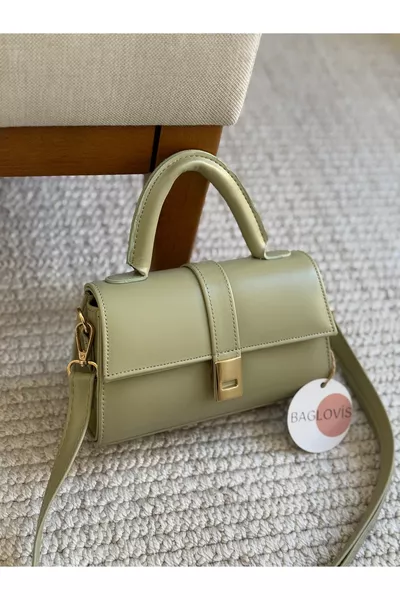 Magnet Detailed Mint Women's Shoulder Bag