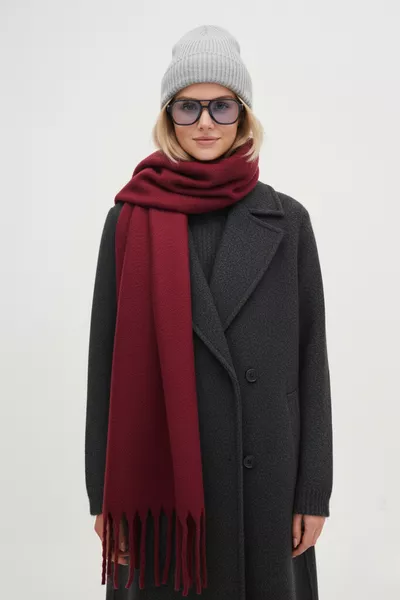 Écharpe Cairo Bouclé % Soft Touch Premium Trend Bordeaux