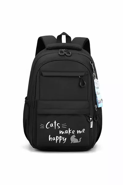 Ultra-Light Orthopedic School Backpack with Cat