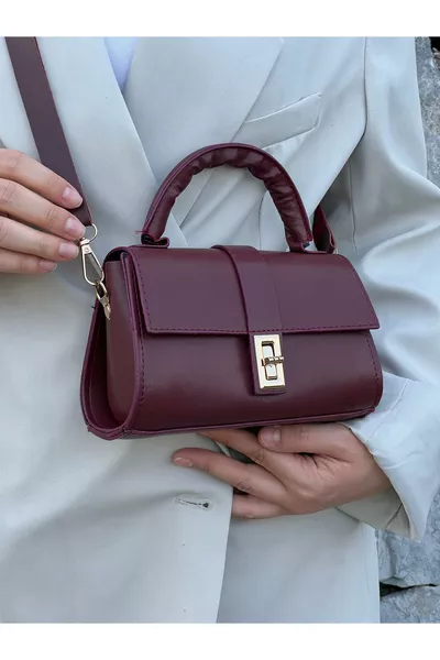 Nora Model Bordo Kadın El Ve Omuz Çantası