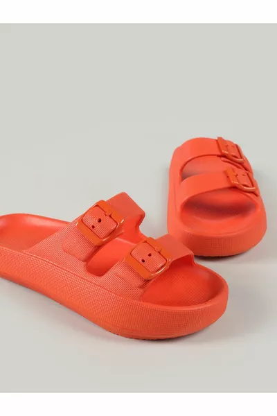 Pantoufles Femme Orange