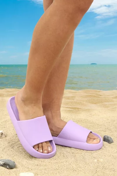 Lila Dames Strand Zwembad Zee Casual Slippers