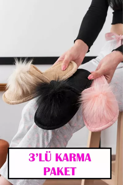 3 Pack Къща чехли Зестра Чехли Зимни чехли не издават шум Лека подметка