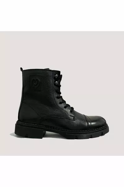 M.p  Homme Cuir Fermeture Éclair Postal  Noir