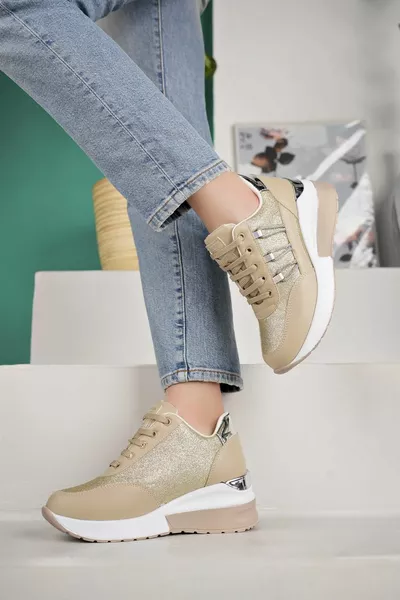 Baskets à talons décontractés en pierre pour femmes