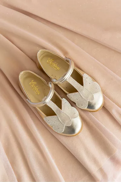 Mariposa-butterfly Gold Vegan ballerina's voor meisjes