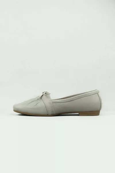 . Ballerine con fiocco in vera pelle da donna
