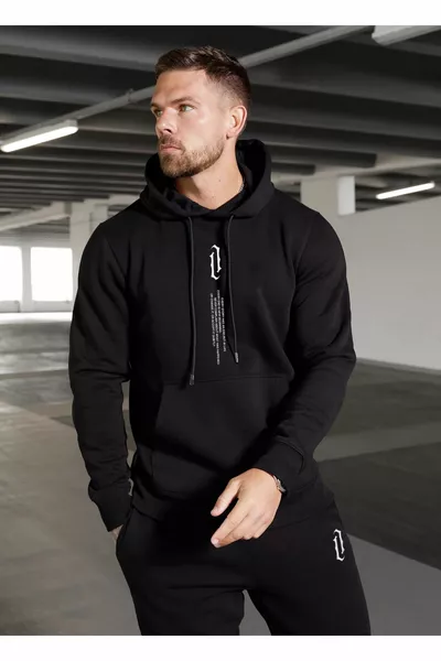 Set tuta oversize verticale nera da uomo