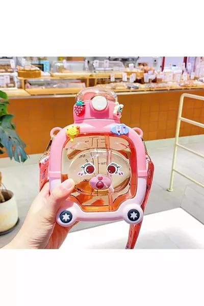 Mignon ml Teddy Bear Modèle Flacon Bouteille D’eau Buveur Buveur Sans BPA Enfants École Bouteille D’eau