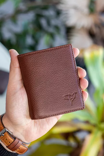 Dortmund Echt Lederen RFID Blocker Muntcompartiment Natuurlijke Tan Heren Portemonnee