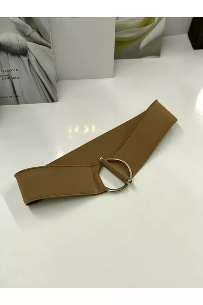 Elastic Women's Belt With Loop And Halter Buckle, Jacket Belt, Shirt Belt, Dress Belt