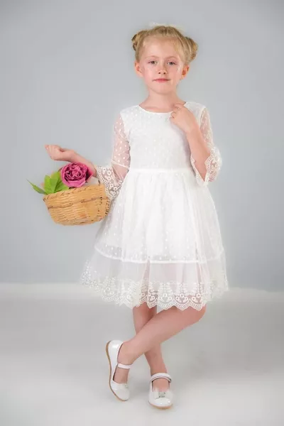 Dream Luxury Lace Meisjes Jurk  Wit