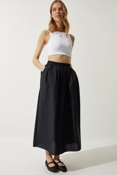 المرأة السوداء المظلة تنورة بالون 