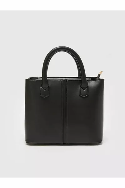 Borsa a tracolla nera da donna a 3 scomparti