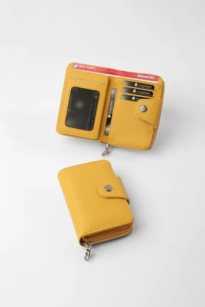 Petit portefeuille femme jaune