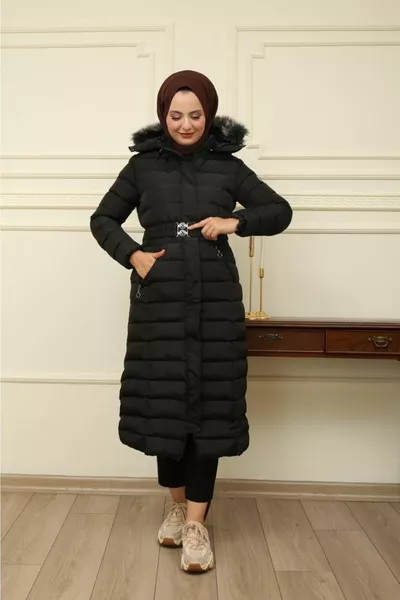 Женское длинное мягкое надувное спортивное пальто