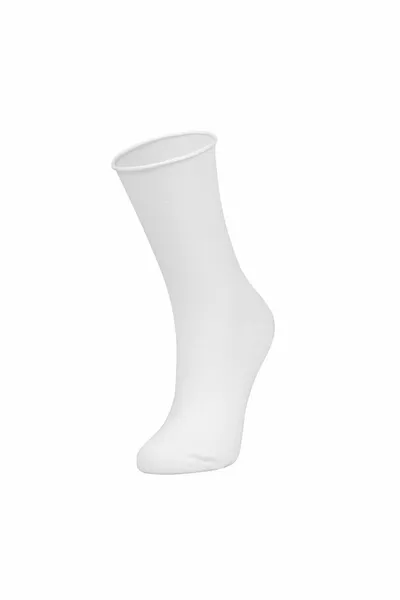 Roll Top Elasticated Women's White Bamboo Socket Socks