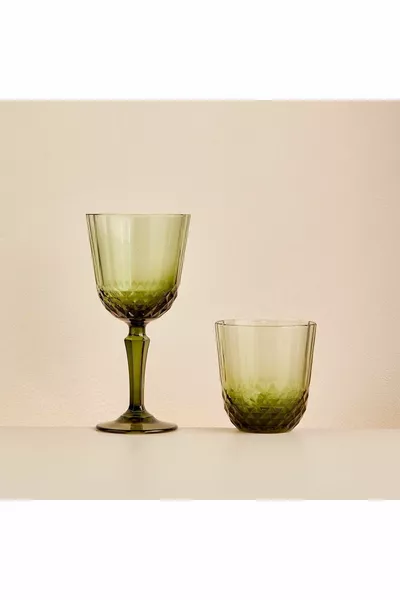 Colore Cutting Cup-goblet Set  pcs Green