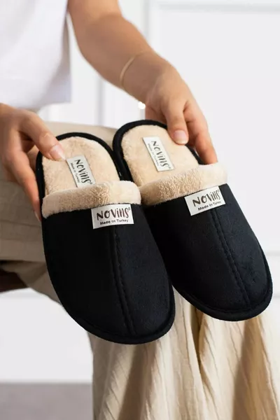 Paquet de 3 pantoufles de maison pour hommes Pantoufles de dot Pantoufles d’hiver ne fait pas de bruit semelle légère