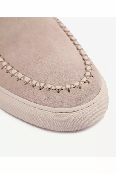 Mocassins en cuir à détails de sellerie