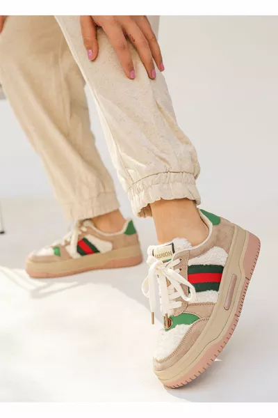 Alberto Plüsch Detail Importierter Damen-Sneaker 