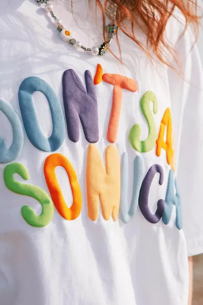 Bulging Print Dont Say White Oversize Shaas Boyfriend Women's T-shirt