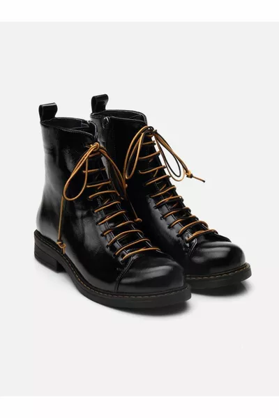 Steve Black Women's Patent Leather Boots